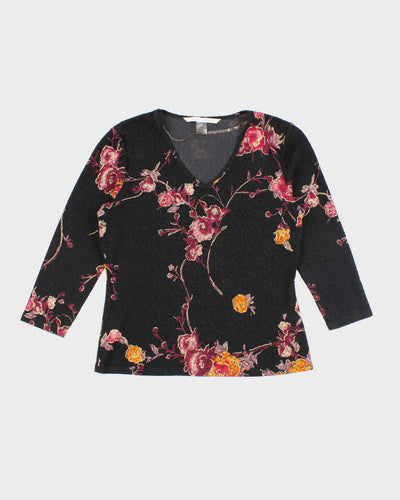 Vintage 90s Peter Nygard Floral Top - M