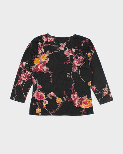 Vintage 90s Peter Nygard Floral Top - M
