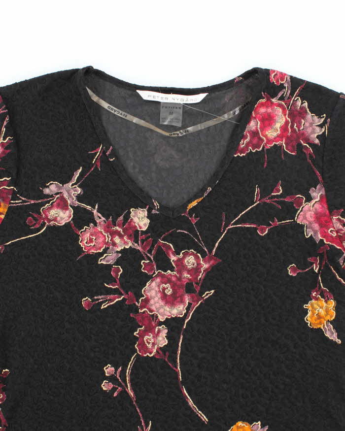 Vintage 90s Peter Nygard Floral Top - M
