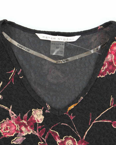 Vintage 90s Peter Nygard Floral Top - M