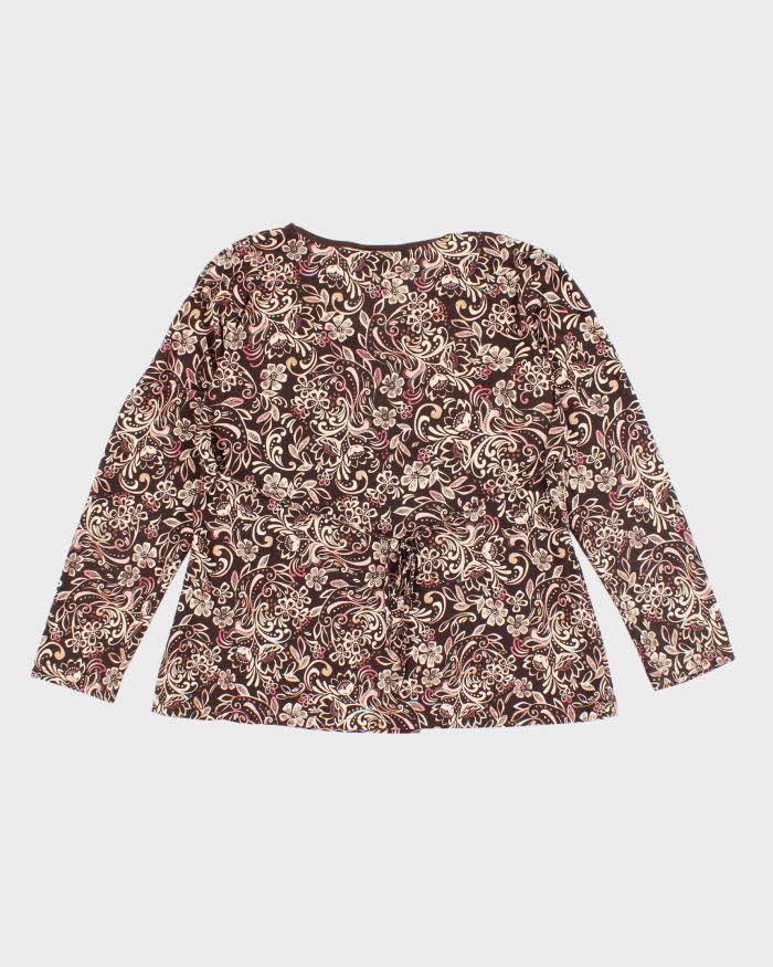Vintage Y2k 00s Tomorrows Mother Floral Top - L