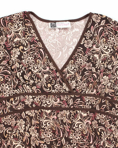 Vintage Y2k 00s Tomorrows Mother Floral Top - L