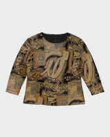 Vintage 90s Abstract Pattern Top - M