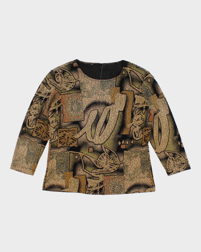 Vintage 90s Abstract Pattern Top - M