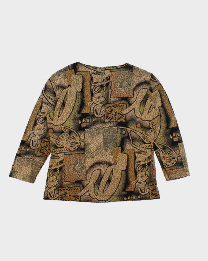 Vintage 90s Abstract Pattern Top - M