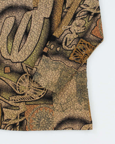 Vintage 90s Abstract Pattern Top - M