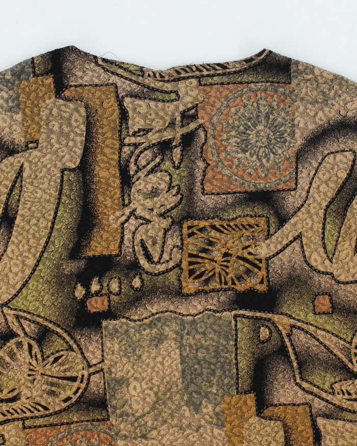 Vintage 90s Abstract Pattern Top - M