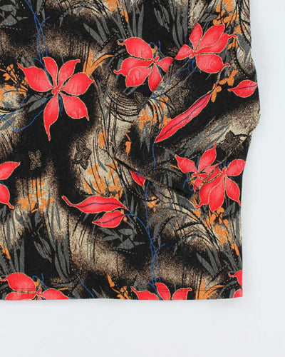 Vintage 90s Brochure Floral Sparkly Top - XL