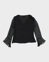 Vintage Silkland Sequin Beaded Silk Top - S