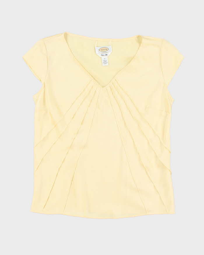 Vintage Talbots Yellow Silk Top - M
