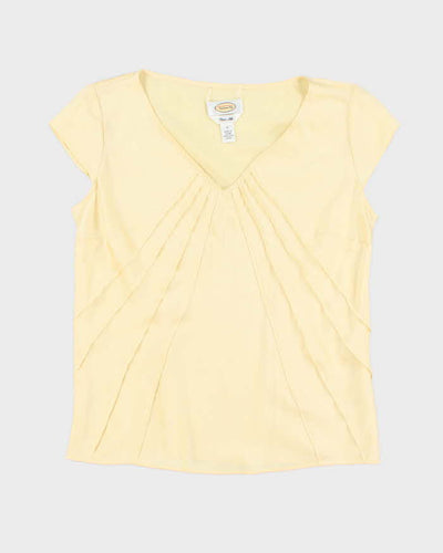 Vintage Talbots Yellow Silk Top - M