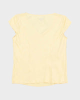 Vintage Talbots Yellow Silk Top - M