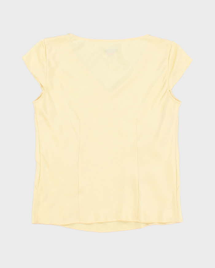 Vintage Talbots Yellow Silk Top - M