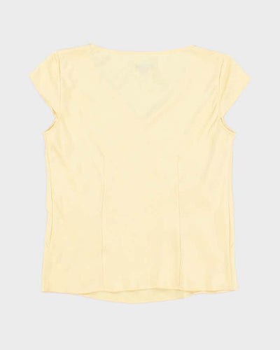 Vintage Talbots Yellow Silk Top - M
