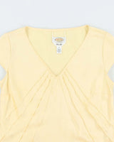 Vintage Talbots Yellow Silk Top - M