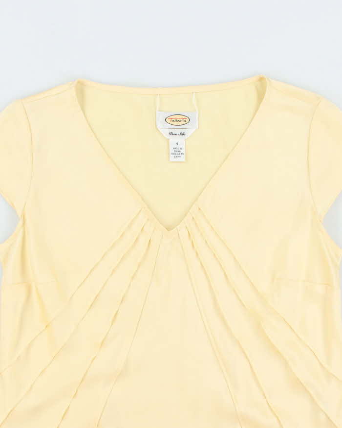 Vintage Talbots Yellow Silk Top - M