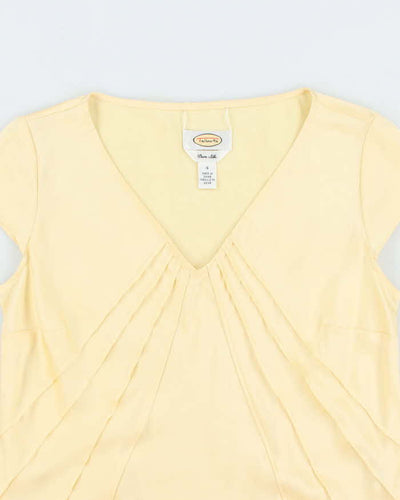 Vintage Talbots Yellow Silk Top - M