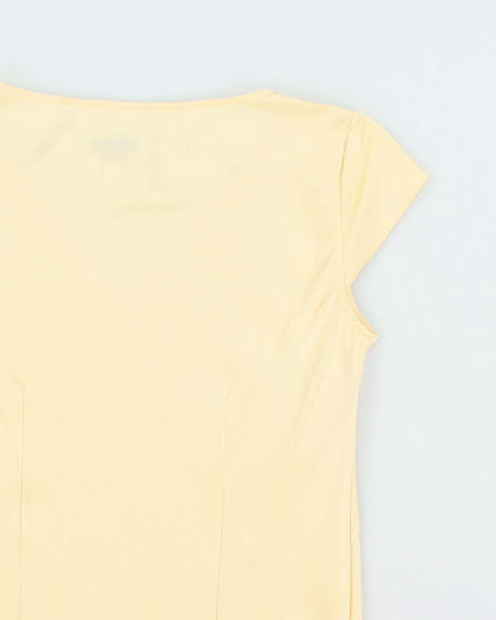 Vintage Talbots Yellow Silk Top - M