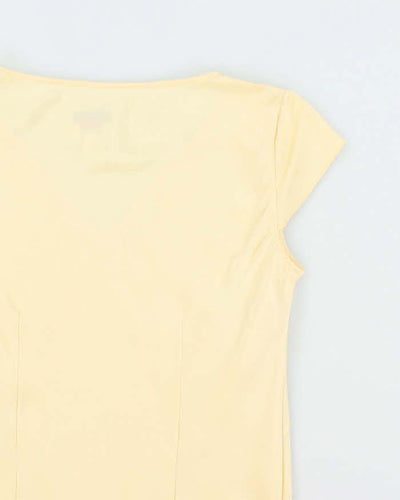 Vintage Talbots Yellow Silk Top - M
