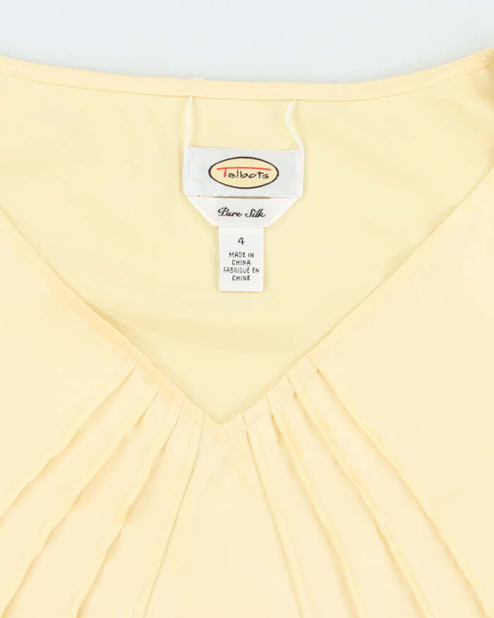 Vintage Talbots Yellow Silk Top - M