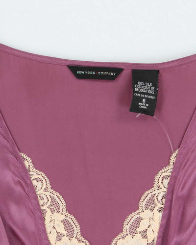 Vintage 90s New York Company Silk Top - M