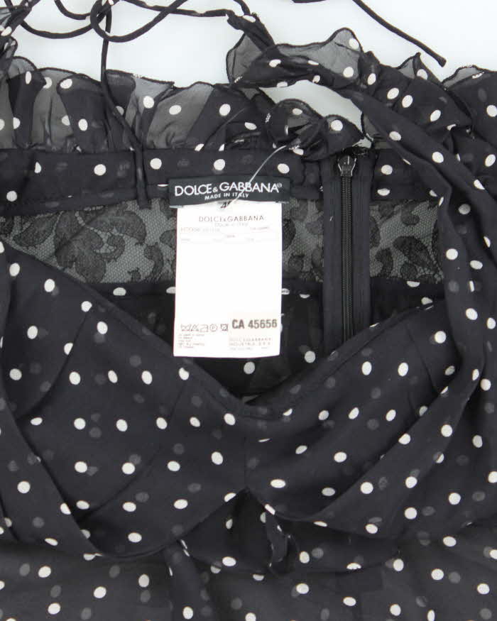 Vintage Dolce &amp; Gabbana Silk Polka Dot Cami - M