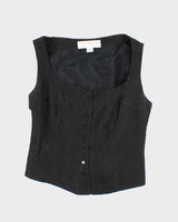 Vintage 90s Jones New York Waistcoat Lace-Up Top - M