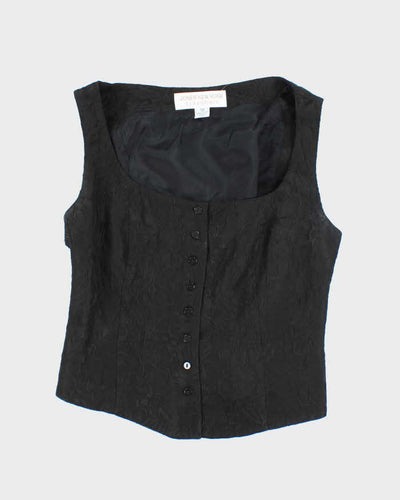 Vintage 90s Jones New York Waistcoat Lace-Up Top - M