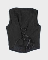 Vintage 90s Jones New York Waistcoat Lace-Up Top - M