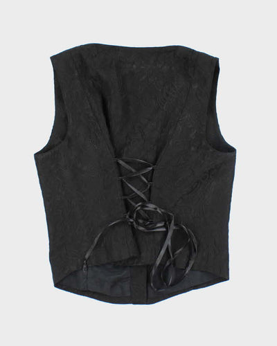 Vintage 90s Jones New York Waistcoat Lace-Up Top - M