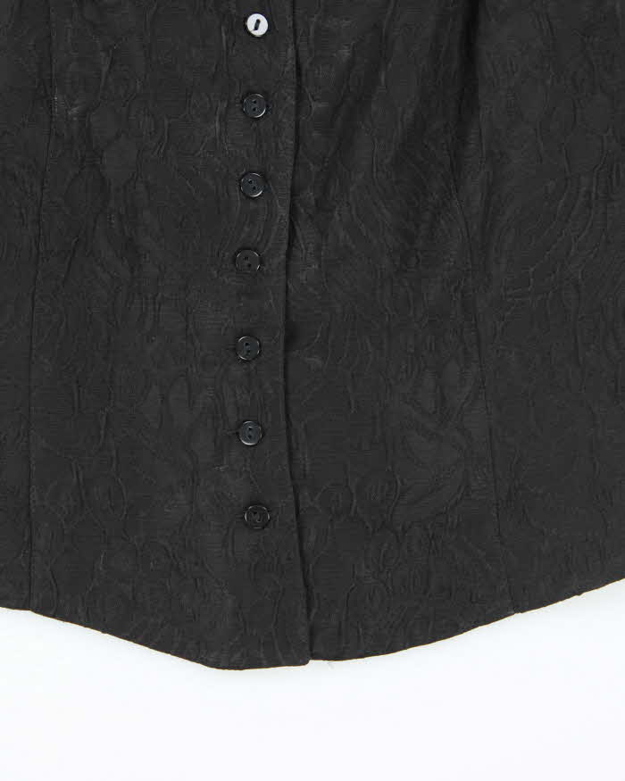 Vintage 90s Jones New York Waistcoat Lace-Up Top - M