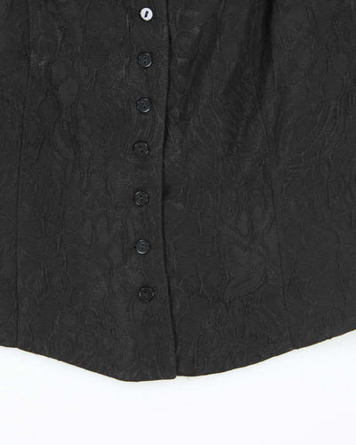Vintage 90s Jones New York Waistcoat Lace-Up Top - M
