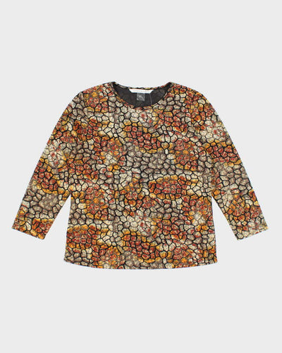 Vintage 90s Peter Nygard Pattern Top - M