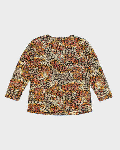 Vintage 90s Peter Nygard Pattern Top - M