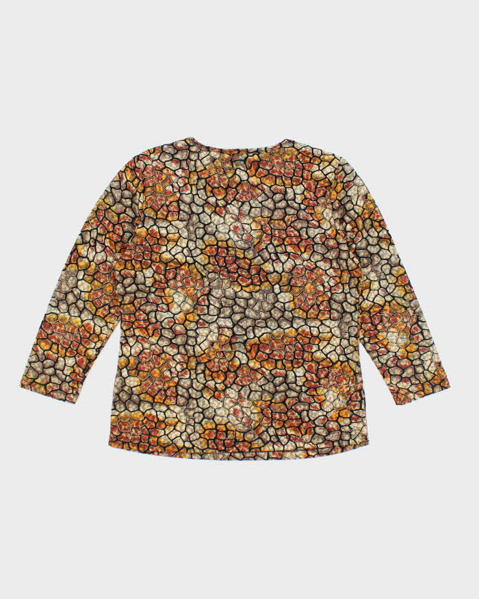 Vintage 90s Peter Nygard Pattern Top - M
