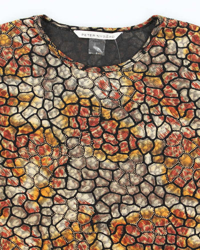 Vintage 90s Peter Nygard Pattern Top - M