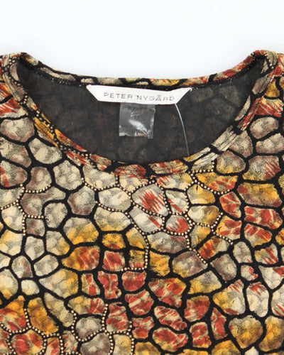 Vintage 90s Peter Nygard Pattern Top - M
