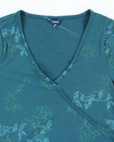 Vintage Y2k 00s Reitmans Ruched Glitter Top - M