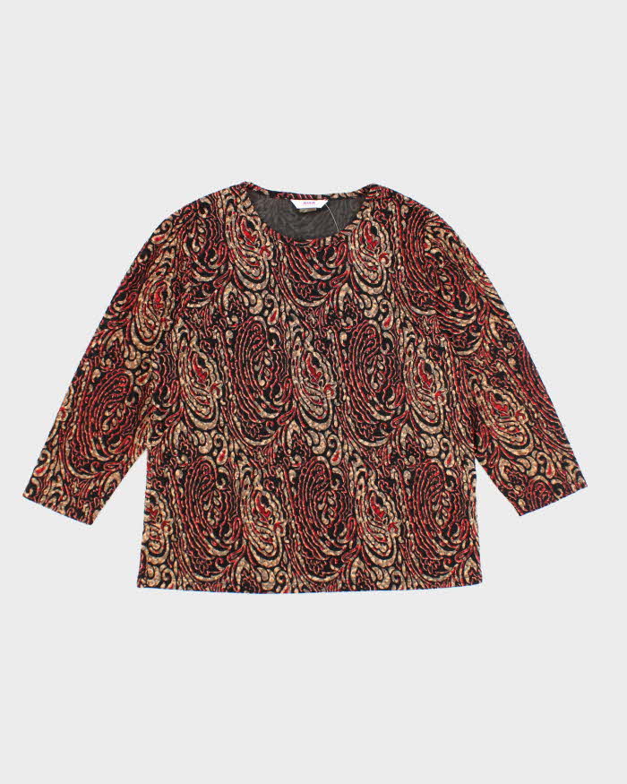 Vintage Y2k 00s Alia Pattern Top - L