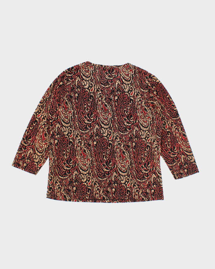 Vintage Y2k 00s Alia Pattern Top - L
