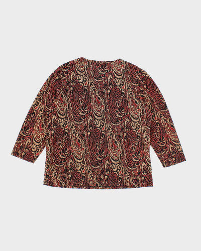 Vintage Y2k 00s Alia Pattern Top - L