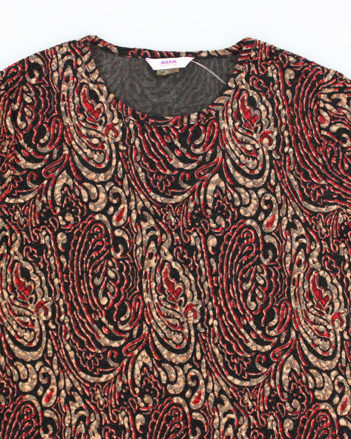 Vintage Y2k 00s Alia Pattern Top - L