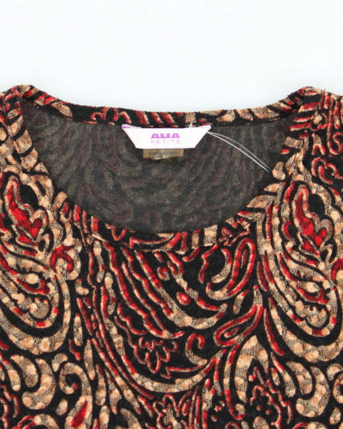 Vintage Y2k 00s Alia Pattern Top - L