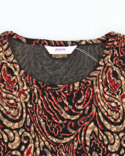 Vintage Y2k 00s Alia Pattern Top - L
