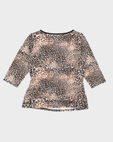 Vintage Y2k 00s Hamilton Leopard Print Bow Top - L
