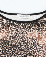 Vintage Y2k 00s Hamilton Leopard Print Bow Top - L