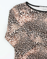 Vintage Y2k 00s Hamilton Leopard Print Bow Top - L