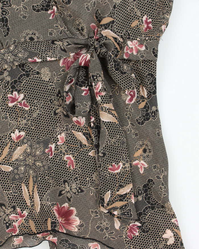 Vintage Y2k 00s Reitmans Pattern Mesh Top - M
