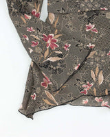 Vintage Y2k 00s Reitmans Pattern Mesh Top - M