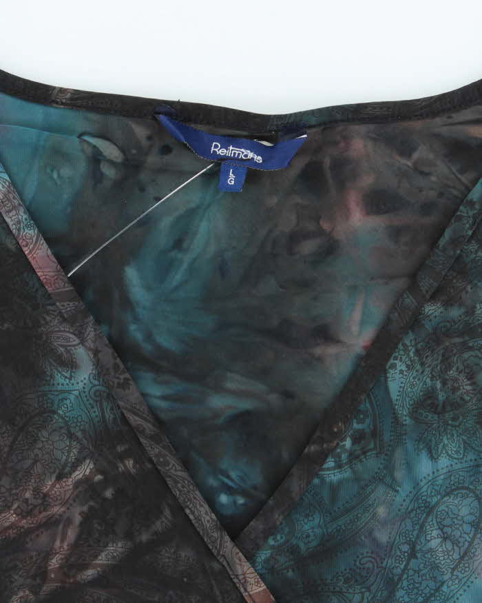 Vintage Y2k 00s Reitmans Faux Wrap O Ring Top - L
